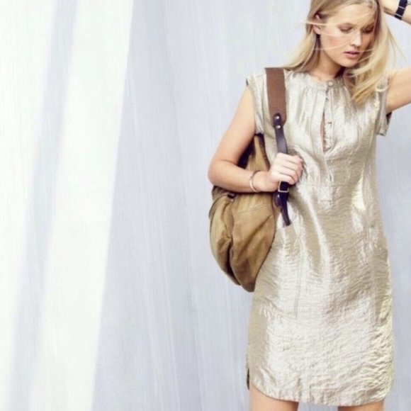 J.Crew Gold Dress - Picture 1 of 7